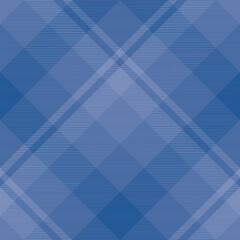 Blue tartan plaid fabric seamless pattern of check background tartan with a textile fabric plaid texture. Tartan Scotland seamless plaid pattern vector. Retro background fabric.