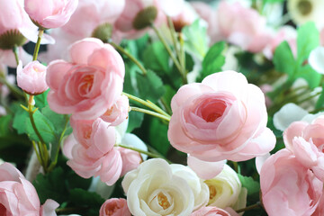 Beautiful artificial flowers for decoration