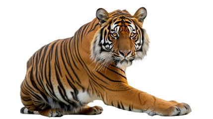 Obraz premium Bengal tiger isolated on transparent background, png