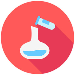Decanter Flask rounded multi color icon, use for UI, UX, app and web development, digital or print. for industry, education, science, health theme.
