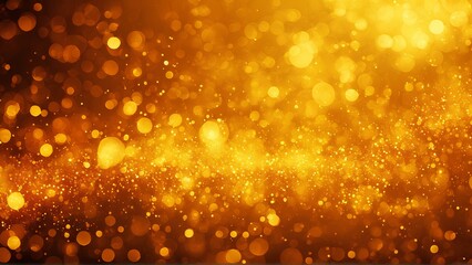 abstract background with yellow orange golden lights