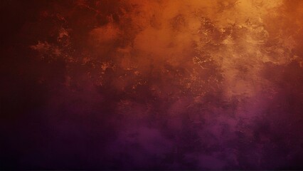 Obraz premium Dark orange, brown, and purple abstract texture with gradient. Cherry gold vintage elegant background with space for design, suitable for Halloween themes