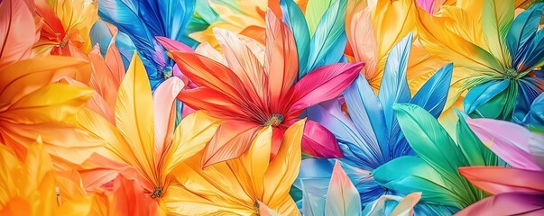 Colorful Samba Parade Floats, Rio Carnival Dazzling samba parade floats at the Rio Carnival, performers in extravagant costumes dancing amid vibrant decorations