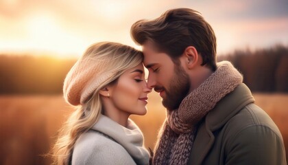 Fototapeta premium portrait of a couple. generative Image