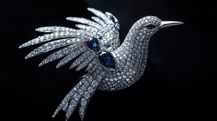 Obraz premium High jewelry brooch, Bird shape, Bird, Flat shape