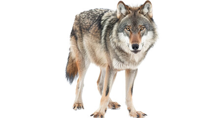 Fototapeta premium Gray Wolf isolated on transparent background, png
