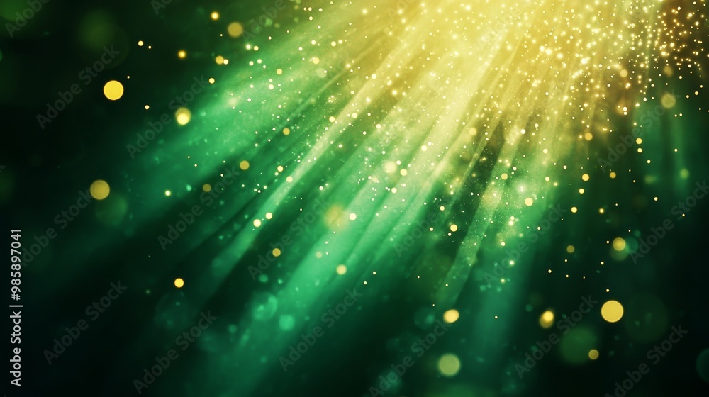 Poster a vibrant and energetic background featuring a burst of golden light emanating from the top and spre