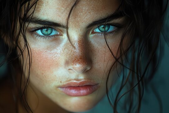 enigmatic portrait shrouded in shadows mysterious lighting highlighting key facial features moody atmosphere evoking intrigue and depth of character