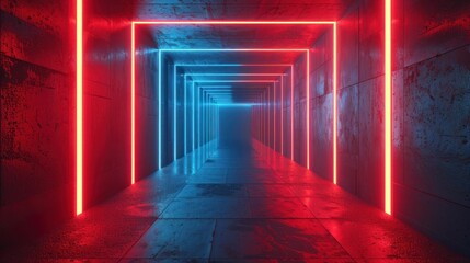 Neon Lights Corridor