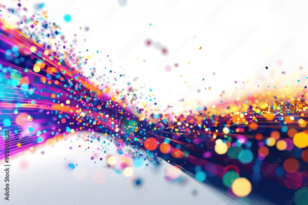 Poster a blurred image of a vibrant and playful color palette
