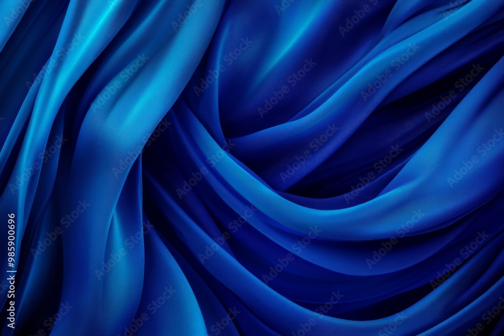 Poster abstract blue gradient fabric background with shades of blue transitioning smoothly, perfect for web