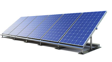 Solar panels isolated on transparent background, png