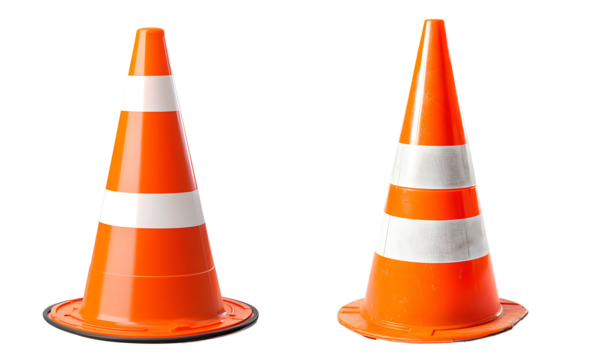 traffic cone  on transparent background