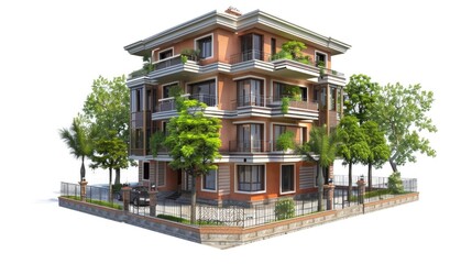 Fototapeta premium A tall structure with numerous windowed facades, ideal for architecture, cityscape or urban themes
