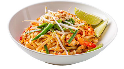 Pad thai food isolated on transparent background, png