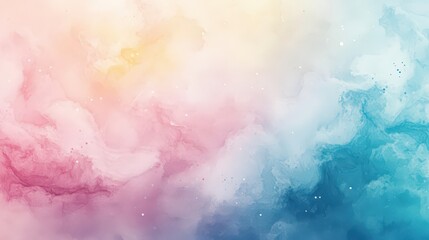 Fototapeta premium Soft Pastel Watercolor Background with Gentle Swirls