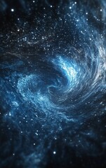 Mesmerizing Cosmic Swirl of Glowing Celestial Energy in the Night Sky