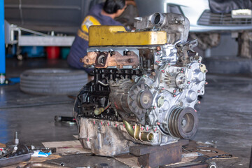 Car engine repairing.