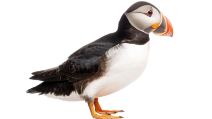 Puffin isolated on transparent background, png