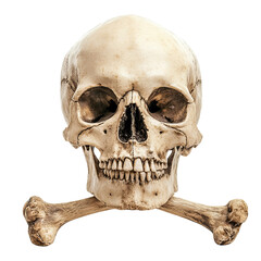 Obraz premium A skull with crossbones, isolated background
