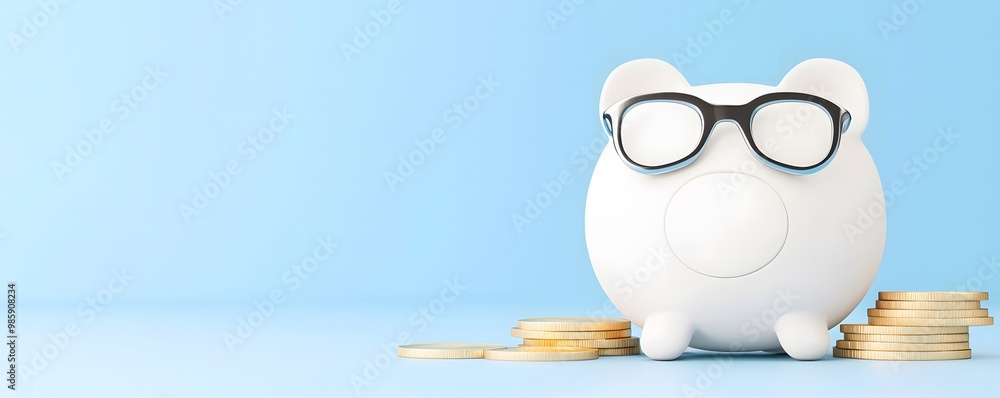 Poster maximizing financial growth - 3d visualization of passive income strategies through high-yield savin