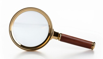 Magnifying glass isolated on white. Generative Image