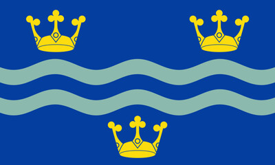 Flag of Cambridgeshire Ceremonial county (England, United Kingdom of Great Britain and Northern Ireland, uk, Cambs)