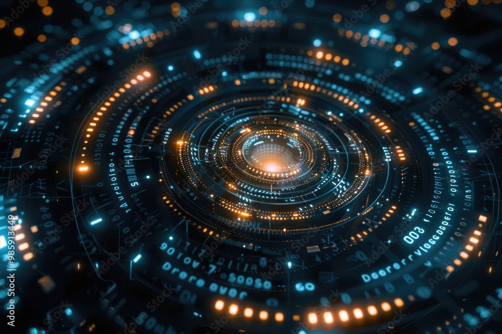 Poster abstract background with circles