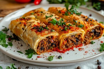 Turkish Vegan Beef Tantuni Wraps: A flavorful and plant-based delight, these wraps offer a delicious and satisfying vegetarian twist on a classic Turkish street food.  Enjoy the savory flavors of a me