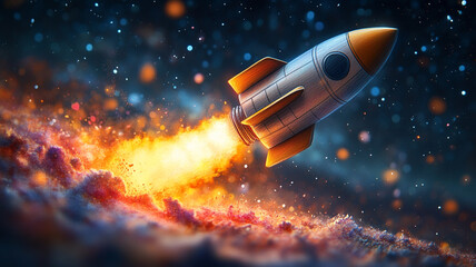 spaceship and space