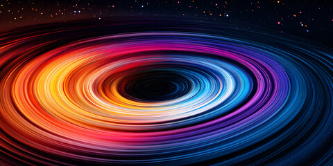 Layered rings of color expanding outwards.


