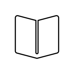 book icon, line vector isolated on white background. trendy and modern design