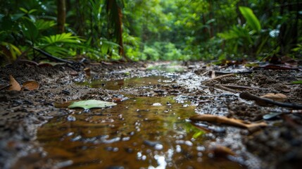 Fototapeta premium A Puddle in the Forest