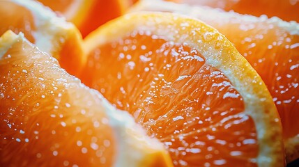 Fresh Juicy Orange Segments Close-up