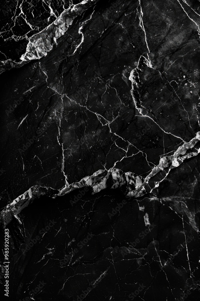 Aufkleber A close-up shot of a black and white marble surface with subtle texture and patterns