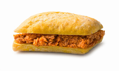 Bocadillo de atún con tomate