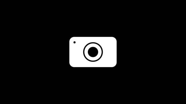 Cinematography and Filmography icon set. Video graphy and photo graphy concept icon set animation.Different shape camera icon animation background.