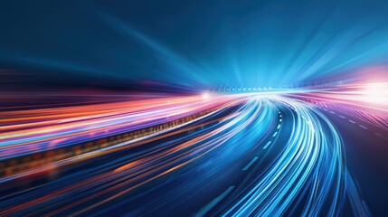 Obraz premium Night Speed: Abstract Highway Lights