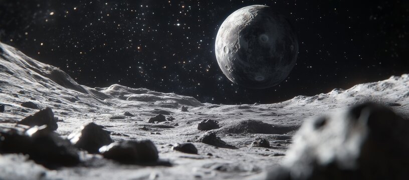 moon earth satellite view space