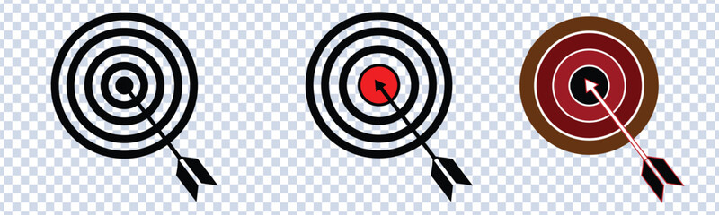 Target with arrow vector icon. Goal icon. Target logo. Business goal, purpose, vision, teamwork, move up motivation vector