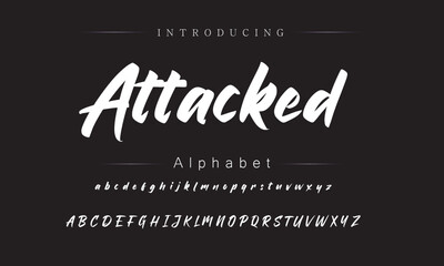 Obraz premium Radiant Brush Typography Style
