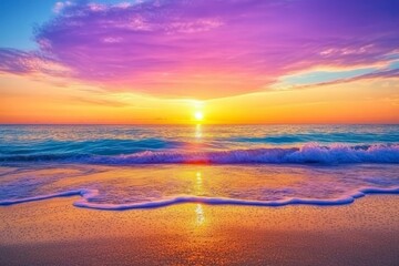 Golden Hour Seascape with Vibrant Sunset