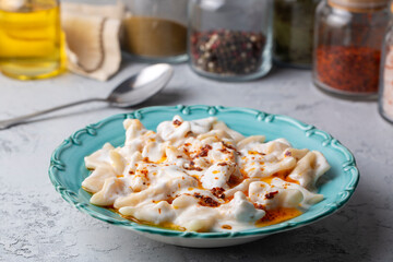 Traditional Turkish cuisine; Turkish ravioli, ; Manti