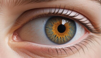 Fototapeta premium Colorful child's eye close-up