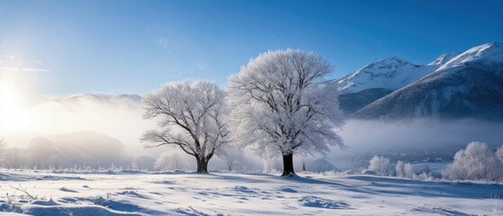 Snowy Mountain Landscape