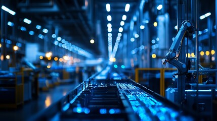 Robotic Arm in an Industrial Factory Setting