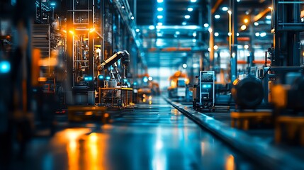 Industrial Robotic Arm in a Manufacturing Facility