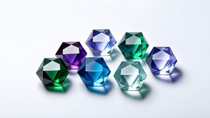 Fototapeta premium hexagon gem set