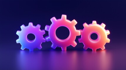 Three interconnected gears symbolizing api integration and seamless connectivity.
