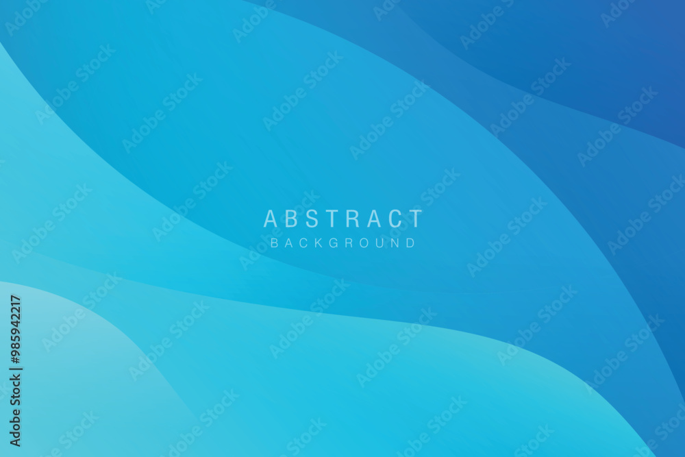 Wall mural abstract background vector wave pattern smooth gradient blue modern eps10 premium image